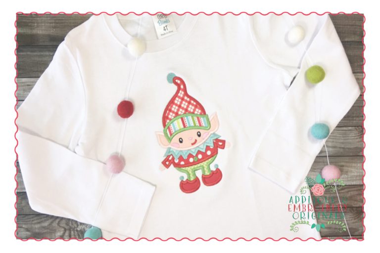487 Happy Elf Applique Design - Image 2