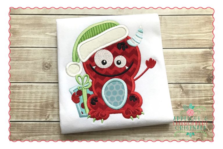 490 Santa's Helper Monster Applique Design