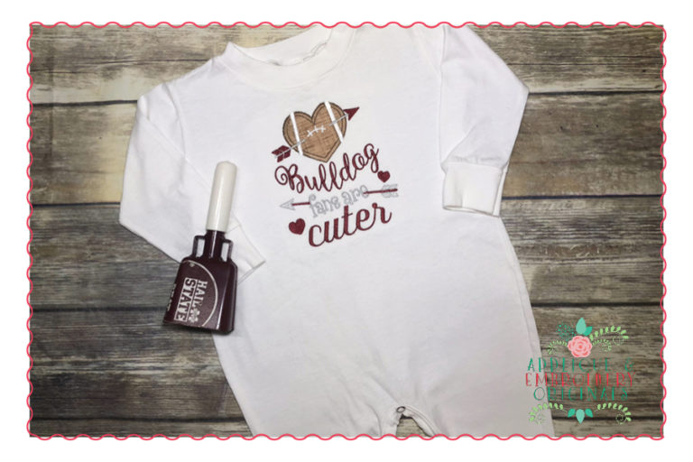 521 Football Fans are Cuter Applique Design - Image 2
