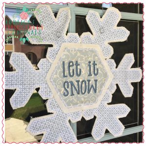537 Snowflake Door Hanger In-The-Hoop Applique Design