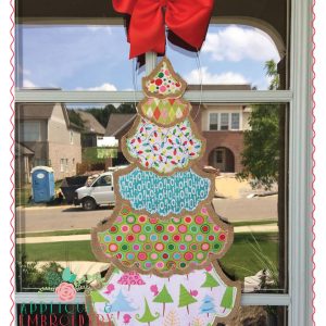 1470 Layered Tree Christmas Door Hanger In-The-Hoop  Applique Design