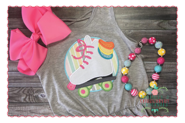 540 Roller Skate Rink Applique Design