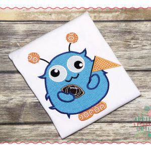 549 Monster Football Fan Applique Design