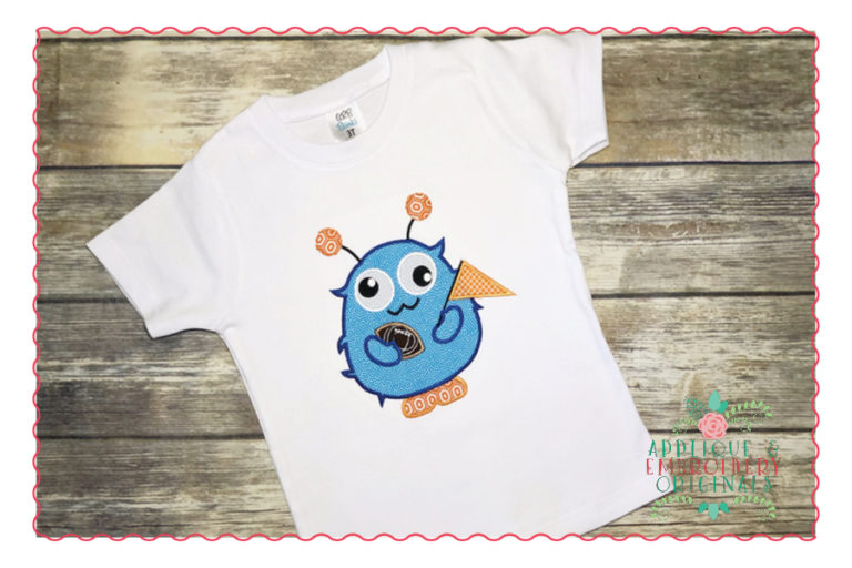 549 Monster Football Fan Applique Design - Image 3