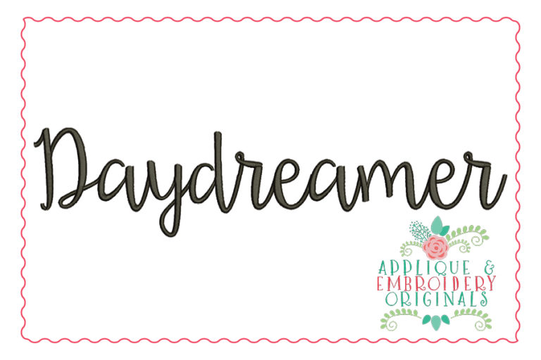 550 Daydreamer Script Embroidery Font