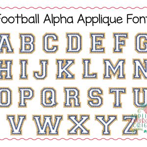 551 Football Block Alpha Applique Font