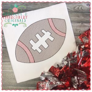 554 Football Simple Sketch Quick Embroidery Design