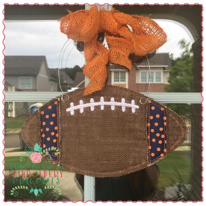 556 Football Game Day Door Hanger In-The-Hoop Applique Design