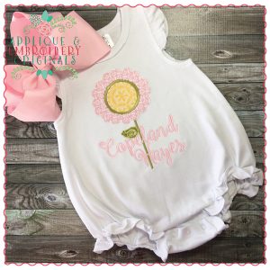 561 Funky Flower One Applique Design