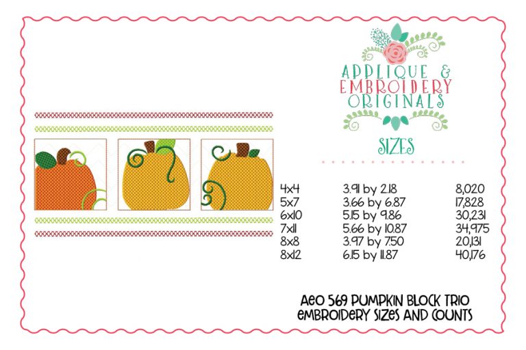 569 Pumpkin Block Trio Smocked Embroidery Design - Image 4