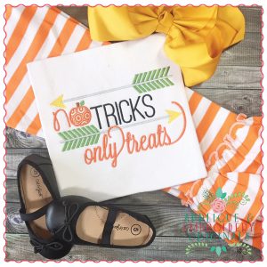 575 No Tricks Only Treats Applique Design