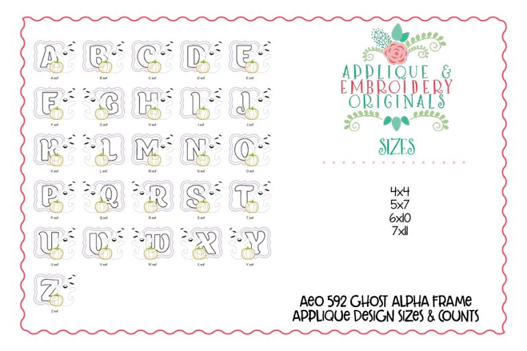 592 Ghost Alpha Frame Applique Font - Image 5