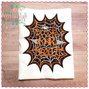 598 Spiderweb Trick or Treat Applique Design