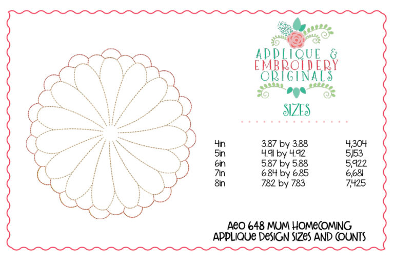 648 Mum Homecoming Football Ribbon In The Hoop Corsage Applique Design - Image 3