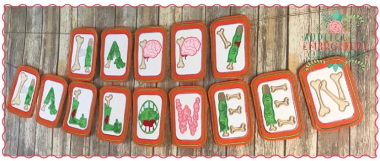 660 Zombie Alpha Applique Font Design - Image 4