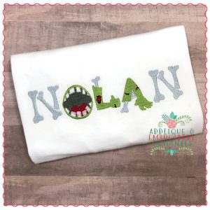 661 Zombie Embroidery Alpha Font