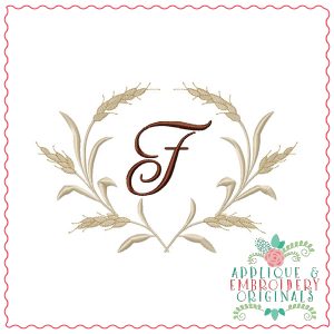 663 Harvest Script Framed Monogram Embroidery Font