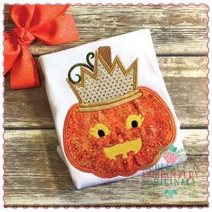 666 Princess Crown Pumpkin Applique Design