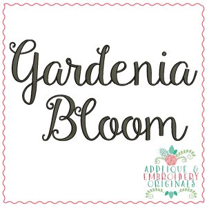 667 Gardenia Bloom Embroidery Font
