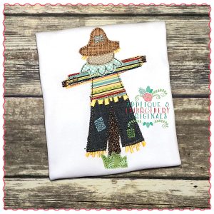 694 Scarecrow Simple Stitch Applique Design