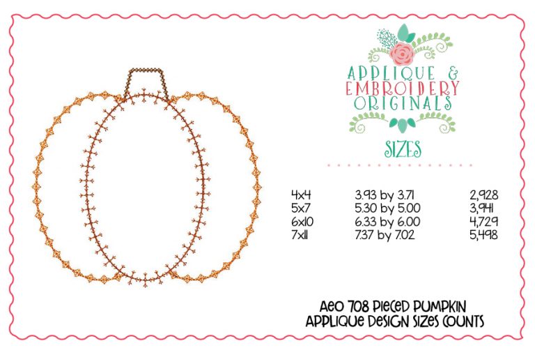 708 Pieced Pumpkin Vintage Applique Design - Image 4