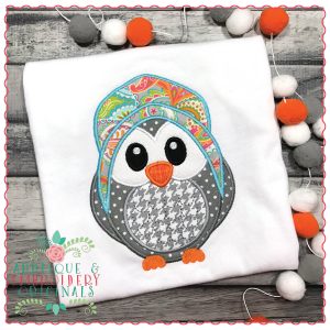 729 Girl Pilgrim Owl Applique Design