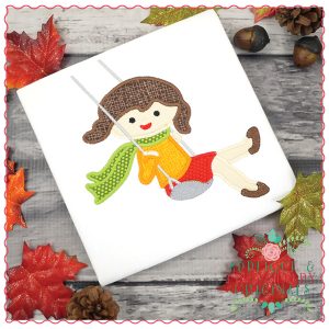 731 Swinging Girl Applique Design