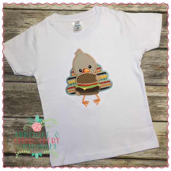 736 Turkey Burger Applique Design - Image 3