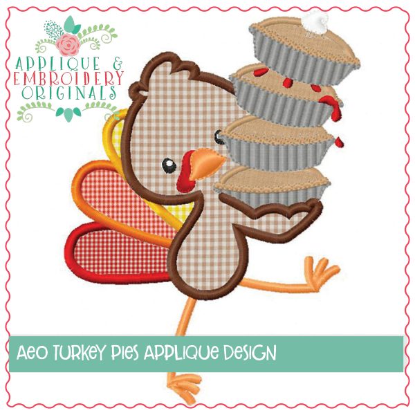 739 Turkey Pies Applique Design - Image 2