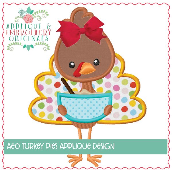 740 Turkey Bowl Applique Design - Image 2