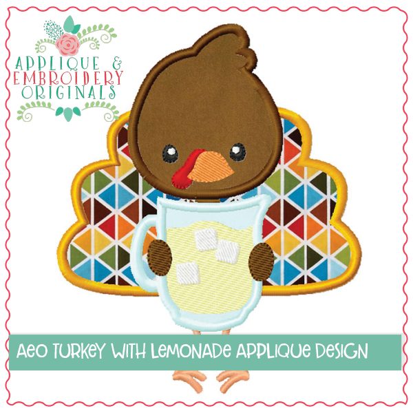 741 Turkey Lemonade Applique Design - Image 2