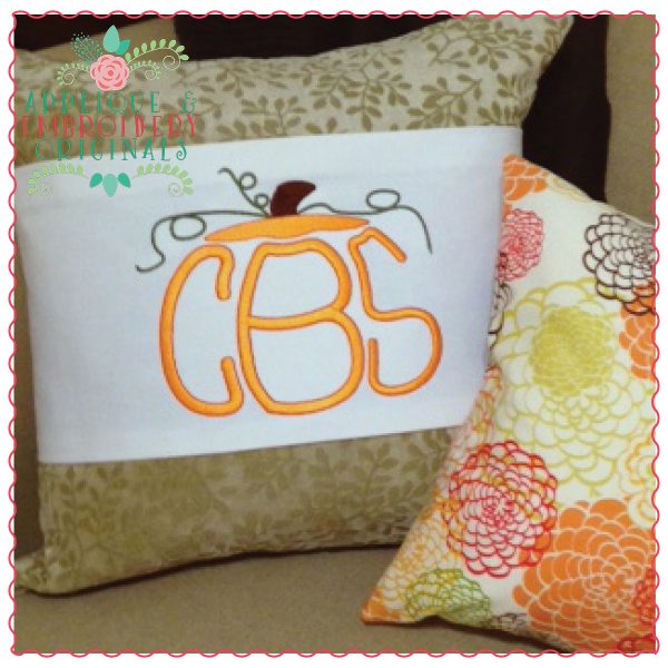 742 Autumn Pumpkin Alpha Embroidery Font - Image 2