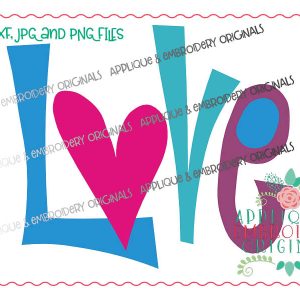 Love Funky Heart Printable Art
