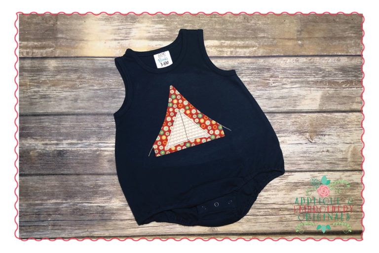 364 Camping Tent Simple Stitch Applique Design - Image 2