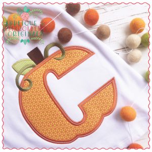 563 Pumpkin Alpha Applique Font