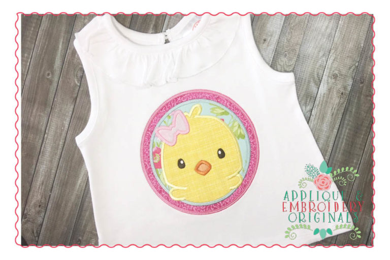 224 Chick Circle Patch Applique Design - Image 2