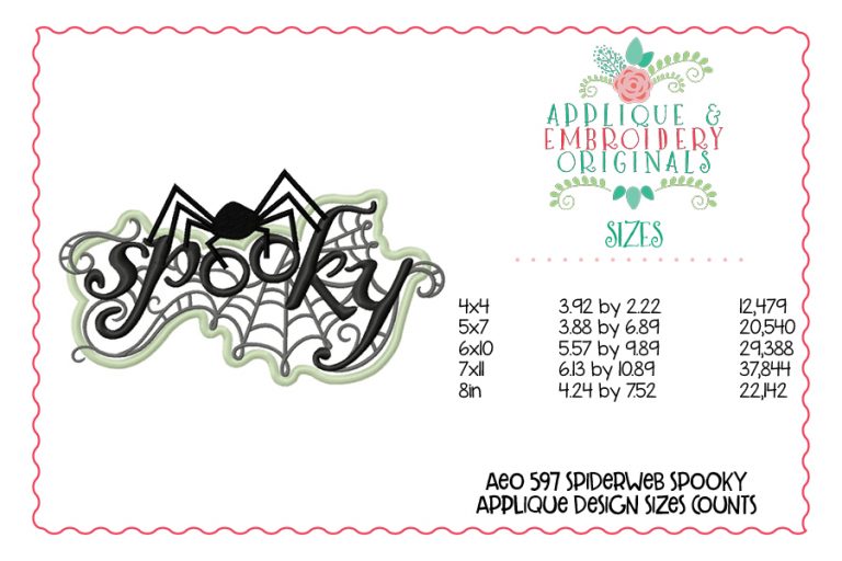 597 Spiderwebs Spooky Applique Design - Image 3