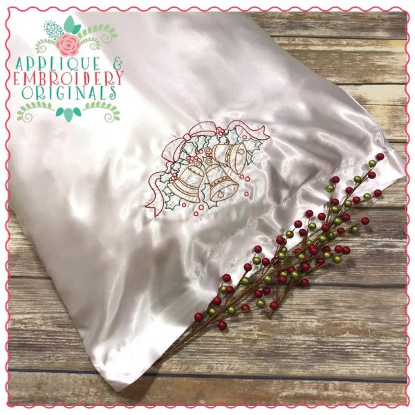 1290 Vintage Holly Bells Embroidery Design - Image 3