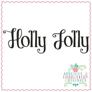 1304 Holly Jolly Embroidery Font