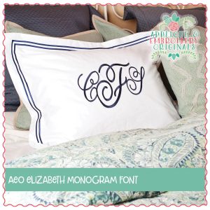 1332 Elizabeth Monogram Embroidery Font