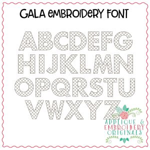 1340 Gala Monogram Embroidery Font