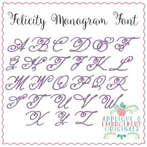 1348 Felicity Embroidery Font