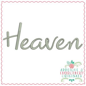 1349 Heaven Embroidery Font