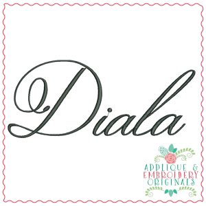 1350 Diala Embroidery Font