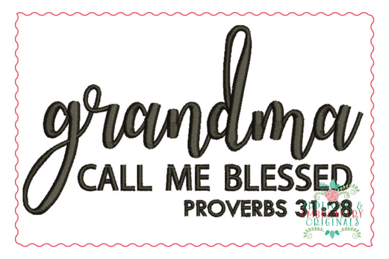 1465 Call Me Blessed Embroidery Design - Image 2