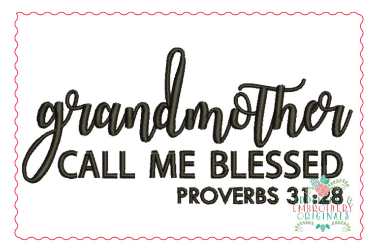 1465 Call Me Blessed Embroidery Design