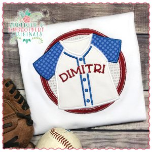 1435 Baseball Jersey in Circle Applique Design