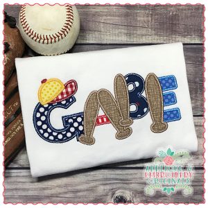 1437 Baseball Mini Alpha Alphabet Font Applique