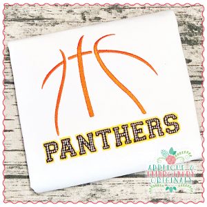 1451 Basketball Outline Embroidery Design