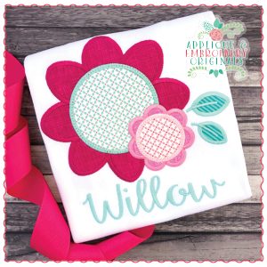 1478 Flower Pair Applique Design